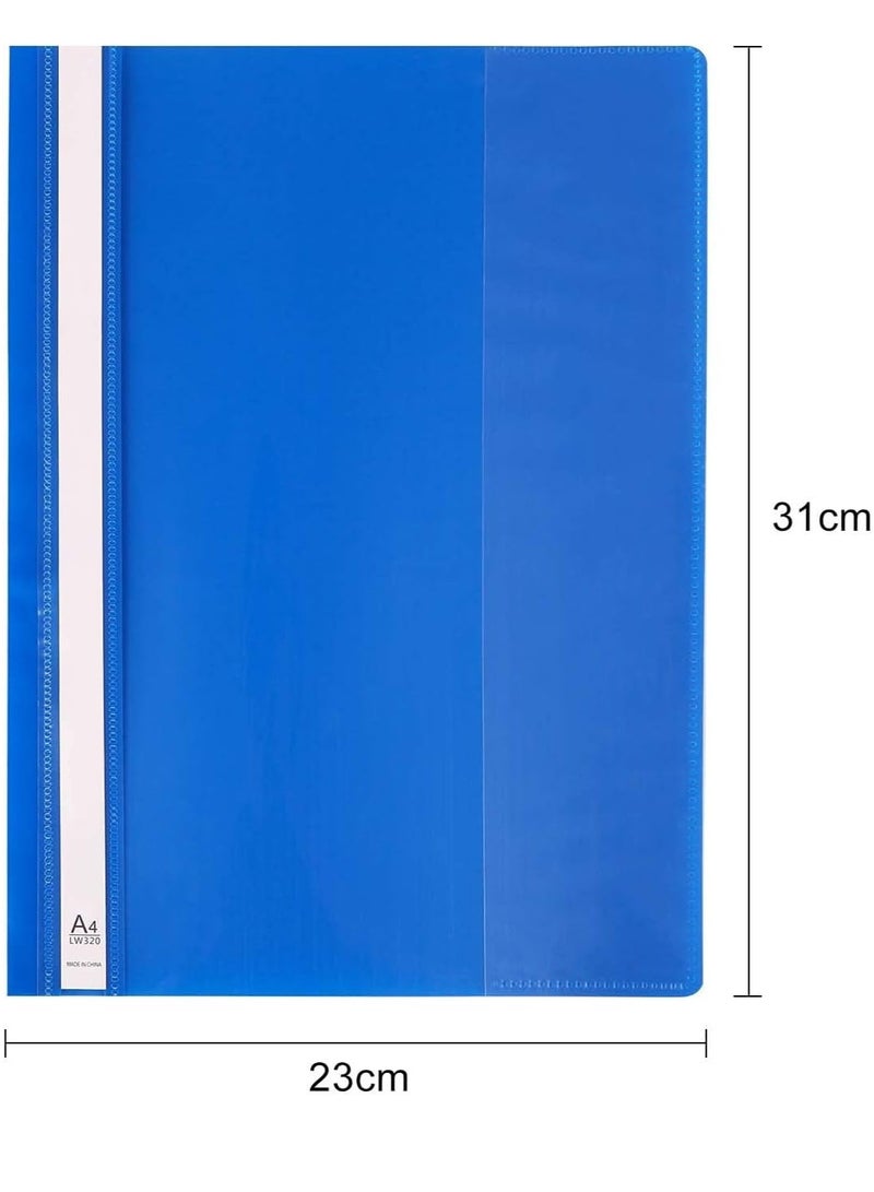 PRIMA A4 Project Folder (Blue x 12Pcs), Plastic Report Files 2 Prong, A4 Report Project Document File Folders, Presentation Project Folder for Office School - Image 2
