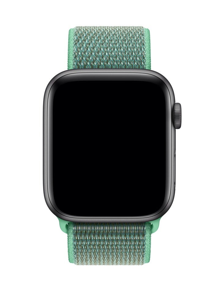 CATANES Nylon Sport Loop Band Compatible for Apple Watch 42mm (Series 10) 38mm 40mm 41mm Spearmint Green - Image 3