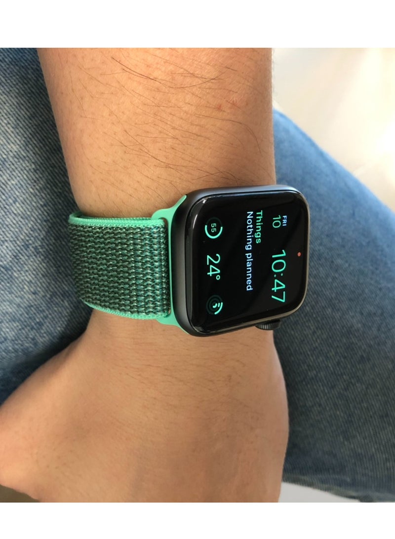 CATANES Nylon Sport Loop Band Compatible for Apple Watch 42mm (Series 10) 38mm 40mm 41mm Spearmint Green - Image 4