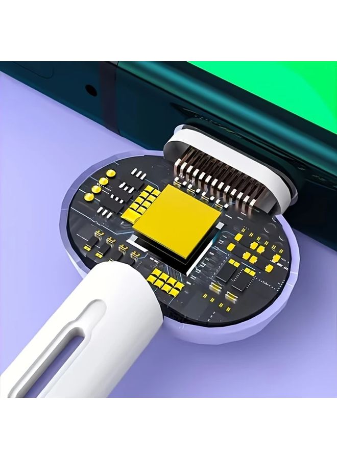 أخضر 15 سم 3 في 1 متعدد الوظائف سلسلة المفاتيح كابل بيانات USB A إلى Type C أندرويد - Image 5