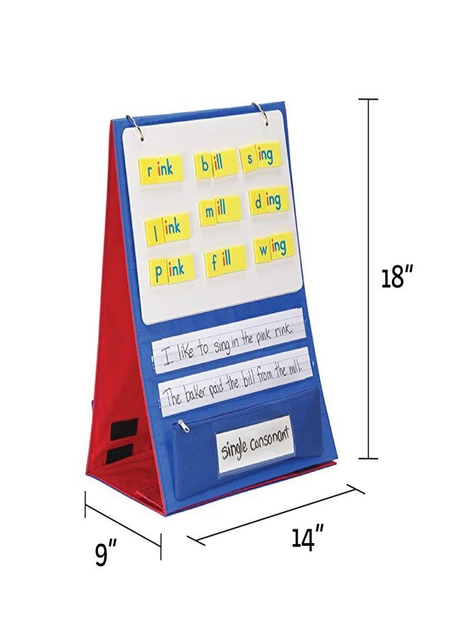 Really Good Stuff Desktop Stand with Flip Magnetic Boards and Storage Pockets - 1 Stand, 3 Boards - Image 2