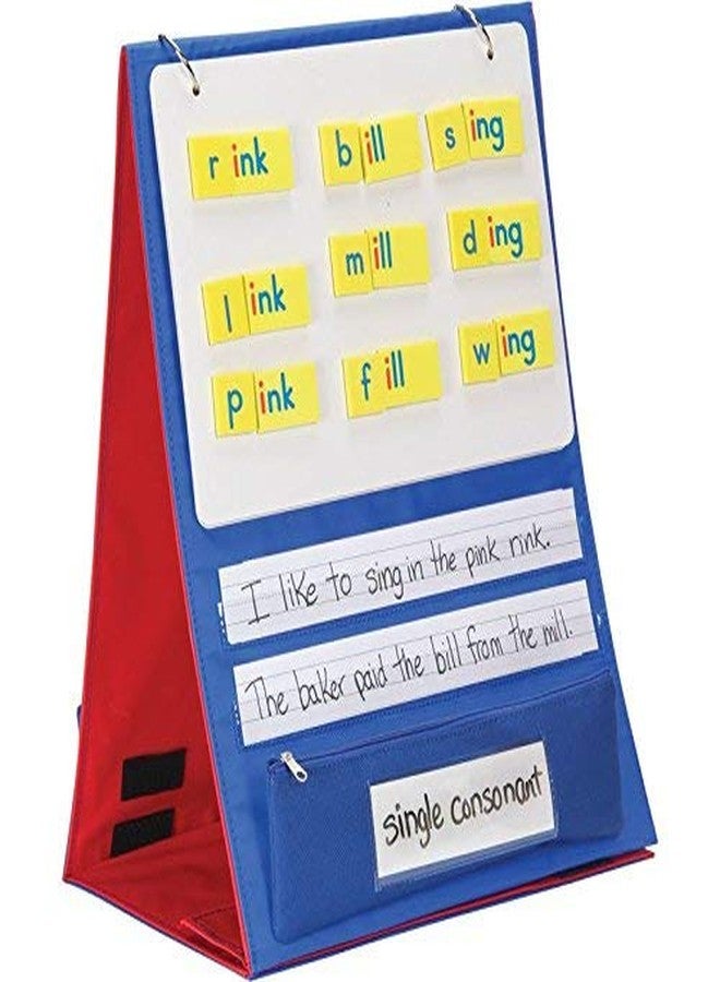 Really Good Stuff Desktop Stand with Flip Magnetic Boards and Storage Pockets - 1 Stand, 3 Boards - Image 1