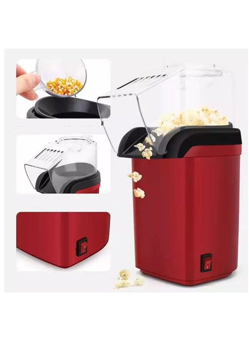 Electric Corn Maker Popcorn Machine Household Diy Automatic Mini Hot Air Popcorn Maker Machine 1200W Quick To Complete Healthy Food In 2-3 Minutes  - Image 2