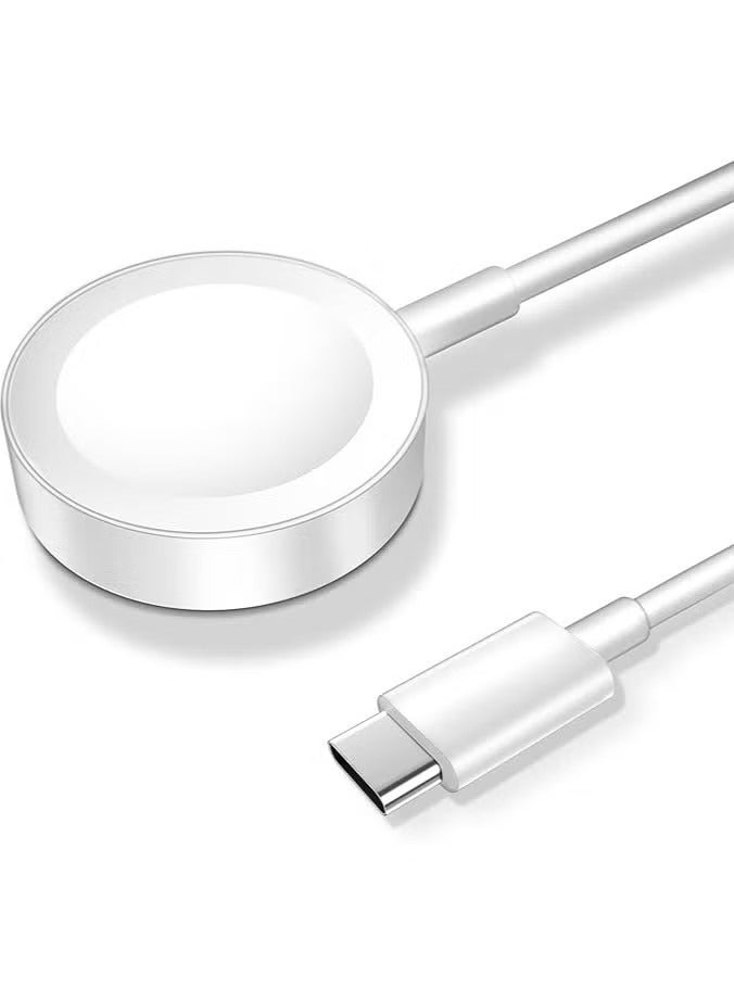 Magnetic Charging Cable for Apple Watch Charger,【USB C Port】 Wireless Charger Cables Compatible with iWatch Series Ultra2/Ultra/8/7/6/SE/SE2/5/4/3/2,White（100cm） - Image 1