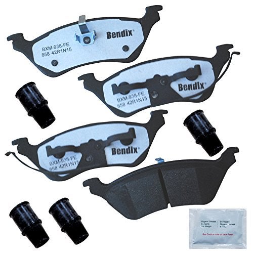 Bendix Fleet Metlok MKD858FM Semi-Metallic Rear Brake Pads for Chrysler Town & Country 2007-2001, Voyager 2008-2001, Dodge Caravan 2007-2001, Grand Caravan 2007-2001 - Image 1