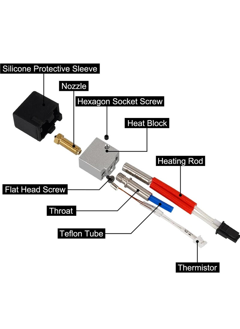 SYOSI - 3D Printer Hotend for Anycubic Kobra 2 Series, V5 J-Head Print Head Replacement for Anycubic Kobra 2/Kobra 2 Plus/Kobra 2 Max/Kobra 2 Pro/Kobra 2 Neo, High-Speed 3D Printer Parts - Image 1