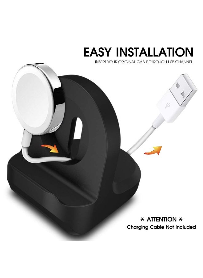 WinCheer حامل ساعة متوافق مع حامل شحن Apple Watch، حامل شحن iWatch Nightstand Mode مع فتحة مدمجة لتنظيم الكابلات وحامل مكتبي لسلسلة 11/10/9/8/SE/Ultra 49/45/41/38 مم - Image 2