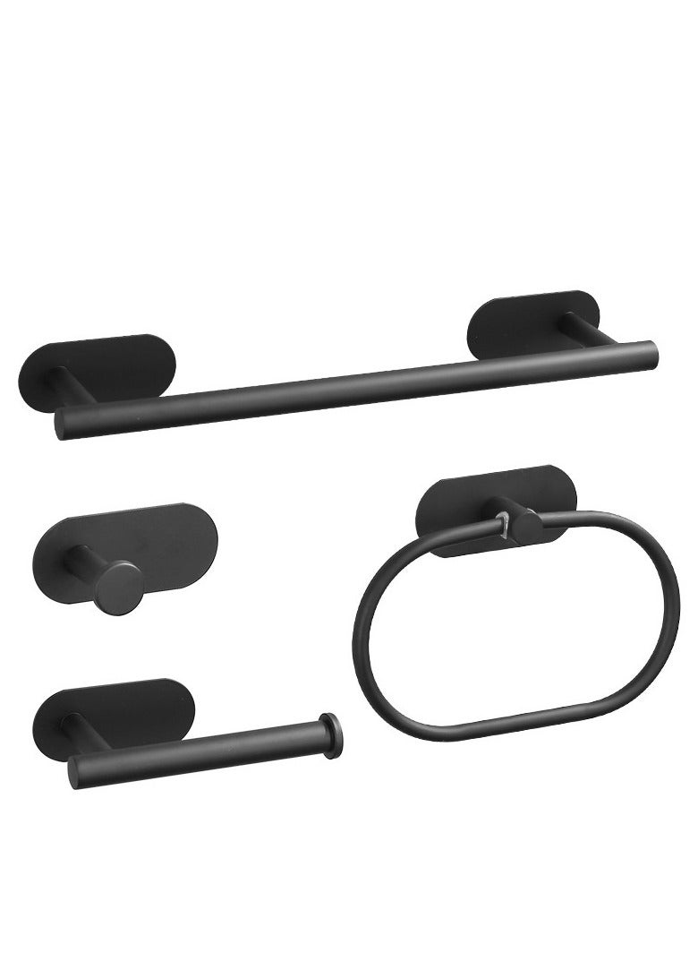 ميكسد دش مقصورة 5 قطعة ، حمام التشطيب لزجة لتخزين الحمام والمطبخ ، لا الحفر ، وقدرة كبيرة ، ومكافحة الصدأ الفولاذ المقاوم للصدأ رف الحمام التشطيب ، رف دش الداخلية - Image 1