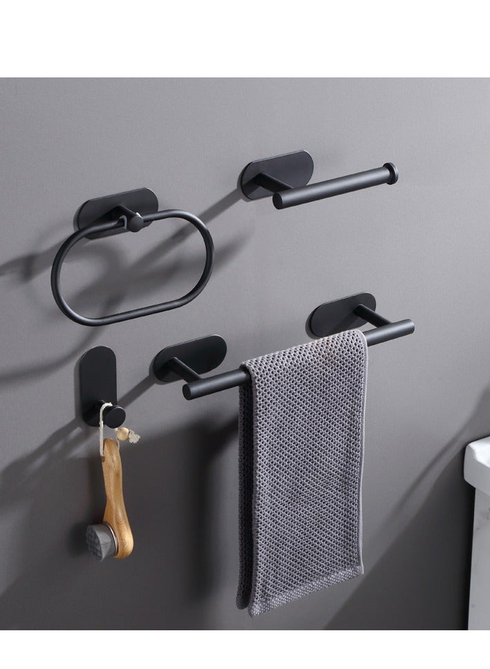 ميكسد دش مقصورة 5 قطعة ، حمام التشطيب لزجة لتخزين الحمام والمطبخ ، لا الحفر ، وقدرة كبيرة ، ومكافحة الصدأ الفولاذ المقاوم للصدأ رف الحمام التشطيب ، رف دش الداخلية - Image 2