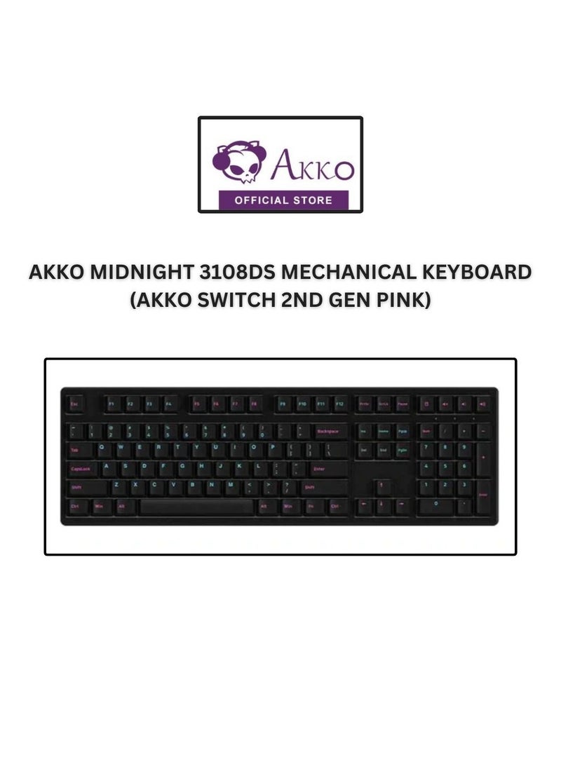 AKKO - Akko 3108 DS Horizon Full-Size Mechanical Gaming Keyboard Wired 108-key with Cherry Profile PBT Double-Shot Keycaps - Image 1