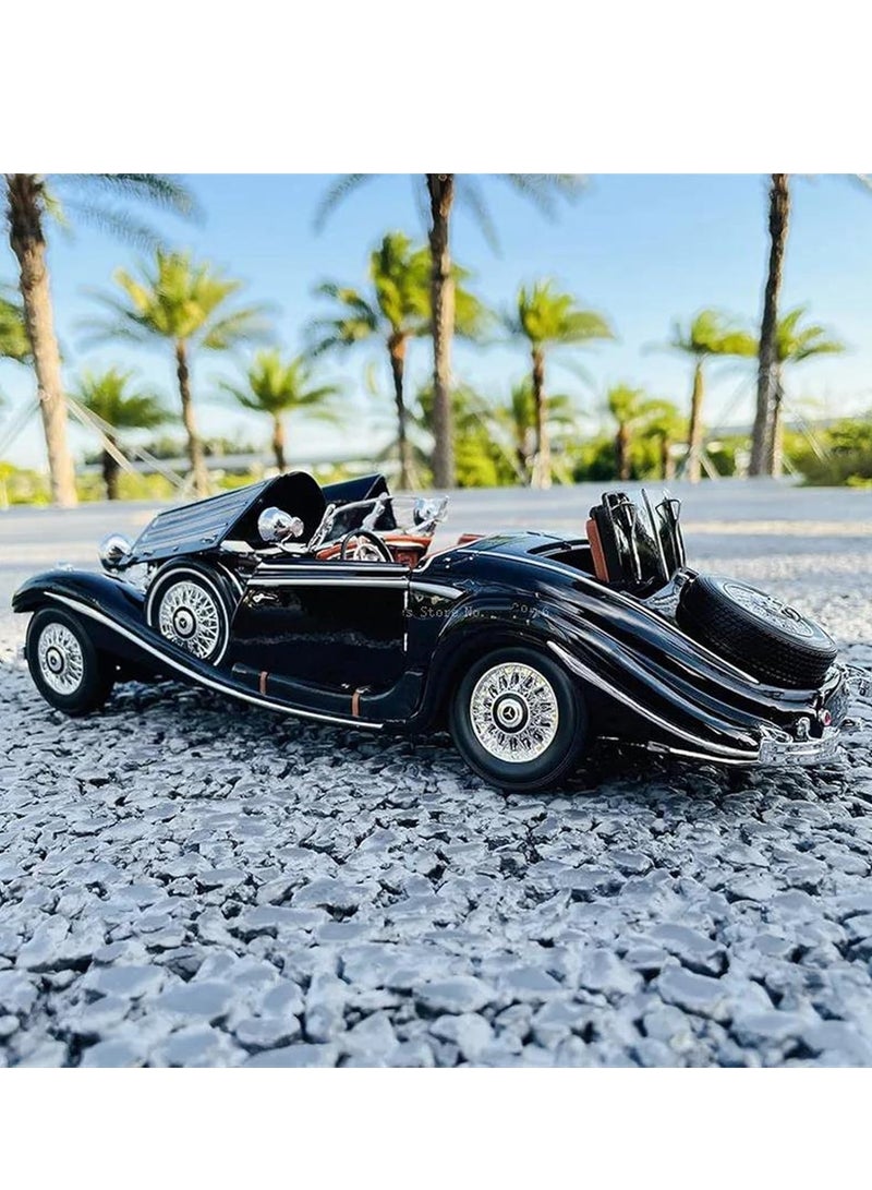 Miniature Replica Car Model 1:18 for Mercedes 500K 1936 Model Classic Car Model Car Classic Car Alloy Retro Car Model Pre-Built Model Scale Die-cast Vehicle(Size:A) - Image 3