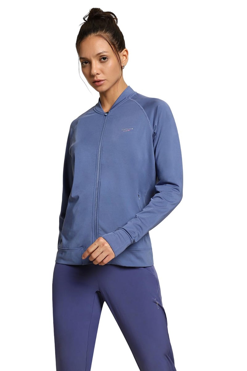 Van Heusen Proactive Elite Women Jacket - Polyester Spandex - High Stretch, Thumb Holes, Peach Finish_88603_Coastal Fjord_L - Image 2