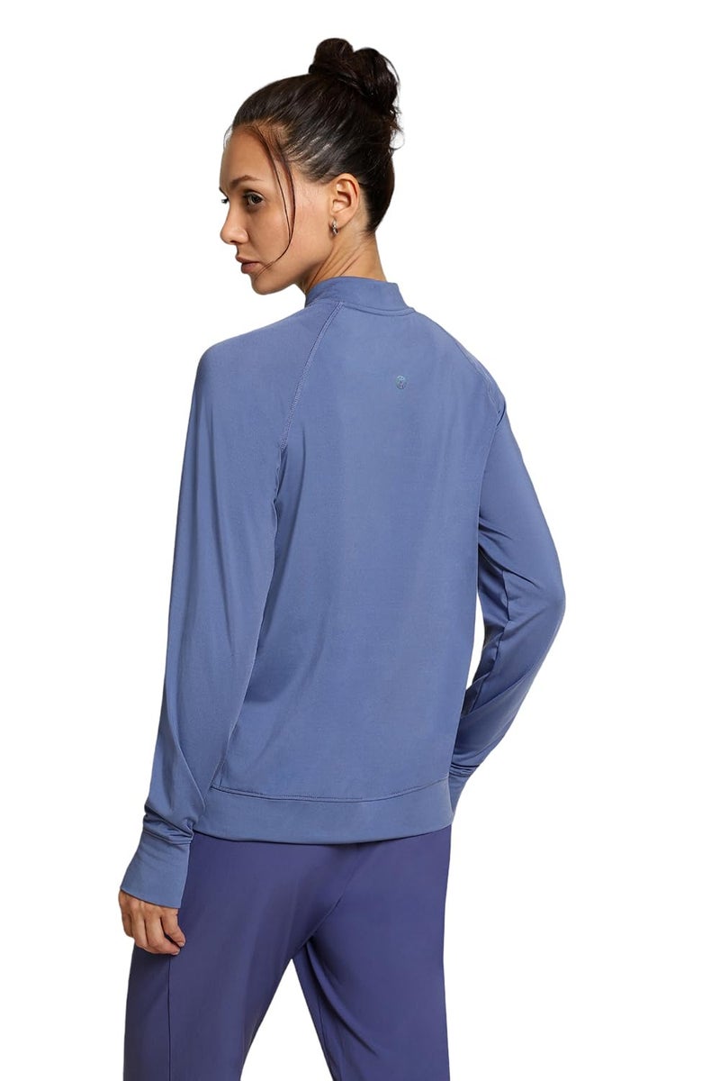 Van Heusen Proactive Elite Women Jacket - Polyester Spandex - High Stretch, Thumb Holes, Peach Finish_88603_Coastal Fjord_L - Image 3