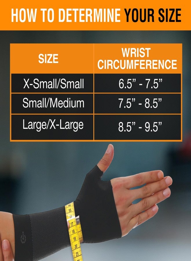 Doc Miller Compression Wrist Sleeve – 20-30 mmHG Hand Brace for Carpal Tunnel, Arthritis, Ulnar Nerve Pain – Orthopedic Thumb Strain Support Gloves for Women and Men, 1 Pair - Image 4