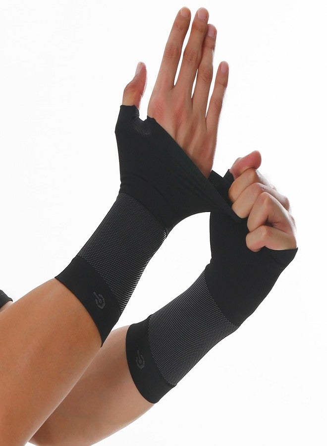 Doc Miller Compression Wrist Sleeve – 20-30 mmHG Hand Brace for Carpal Tunnel, Arthritis, Ulnar Nerve Pain – Orthopedic Thumb Strain Support Gloves for Women and Men, 1 Pair - Image 1