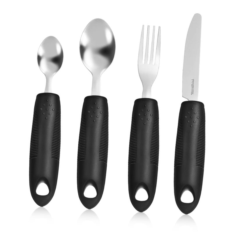 Weighted Adaptive Utensils Set For Hand Tremors Elderly Care Non Slip Grip - Image 2