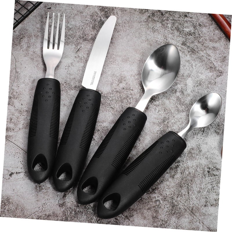 Weighted Adaptive Utensils Set For Hand Tremors Elderly Care Non Slip Grip - Image 5
