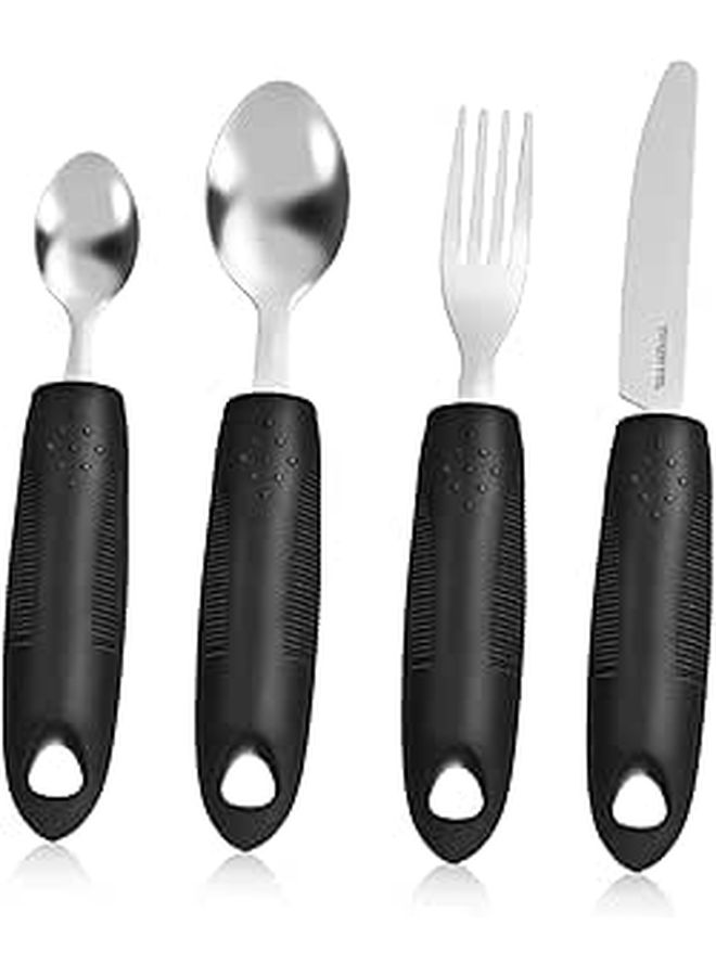 Weighted Adaptive Utensils Set For Hand Tremors Elderly Care Non Slip Grip - Image 1