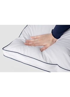Somerfield Somer Field - Gusset Bed Pillows for Sleeping - Queen Pillows 2 Pack-Cooling Pillows - Premium Soft Down Alternative Fill Supportive for Back, Stomach or Side Sleepers (Black Piping)  - Image 3