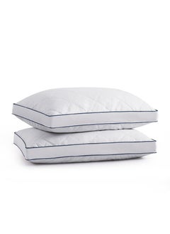 Somerfield Somer Field - Gusset Bed Pillows for Sleeping - Queen Pillows 2 Pack-Cooling Pillows - Premium Soft Down Alternative Fill Supportive for Back, Stomach or Side Sleepers (Black Piping)  - Image 4