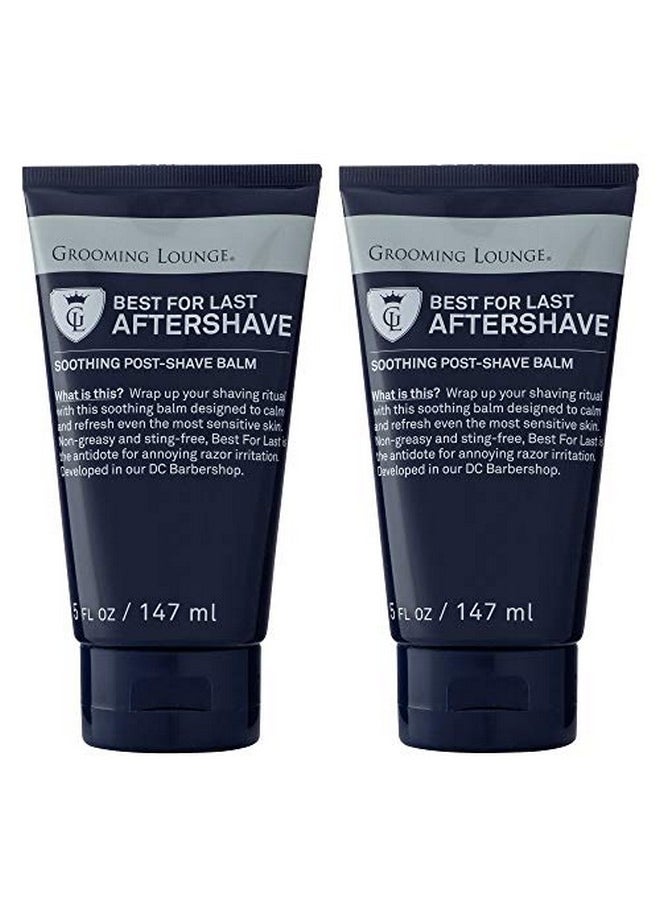 Grooming Lounge Rooming Lounge Best For Last Aftershave Soothing Aftershave Cream Fragrancefree No Sting Heals Razor Burn & Shaving Irritation 5 Oz. 2Pack Value Set  - Image 1