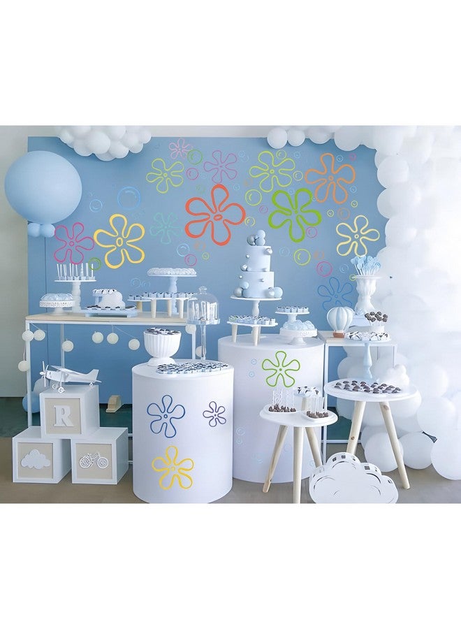 Finduat 159 Pcs Watercolor Flowers Bubbles Wall Decals Under The Sea Birthday Party Decorations Wall Stickers for Bedroom Bathroom Decor Wall Decor for Boys Girls Teens Adults - Image 5