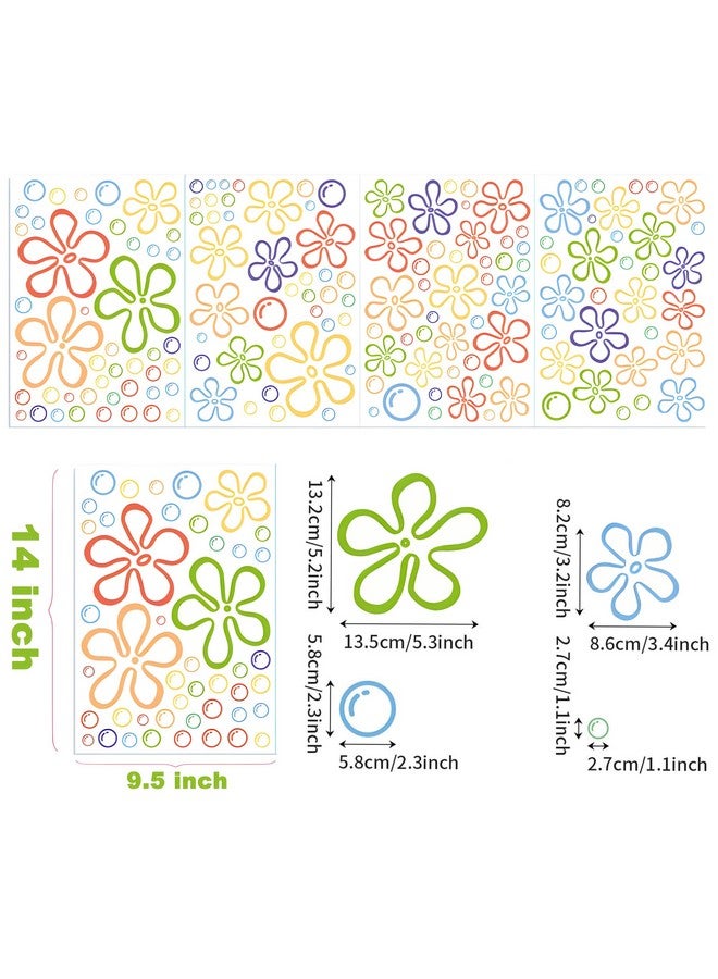Finduat 159 Pcs Watercolor Flowers Bubbles Wall Decals Under The Sea Birthday Party Decorations Wall Stickers for Bedroom Bathroom Decor Wall Decor for Boys Girls Teens Adults - Image 2