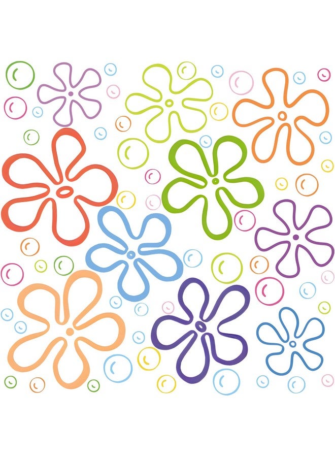 Finduat 159 Pcs Watercolor Flowers Bubbles Wall Decals Under The Sea Birthday Party Decorations Wall Stickers for Bedroom Bathroom Decor Wall Decor for Boys Girls Teens Adults - Image 1