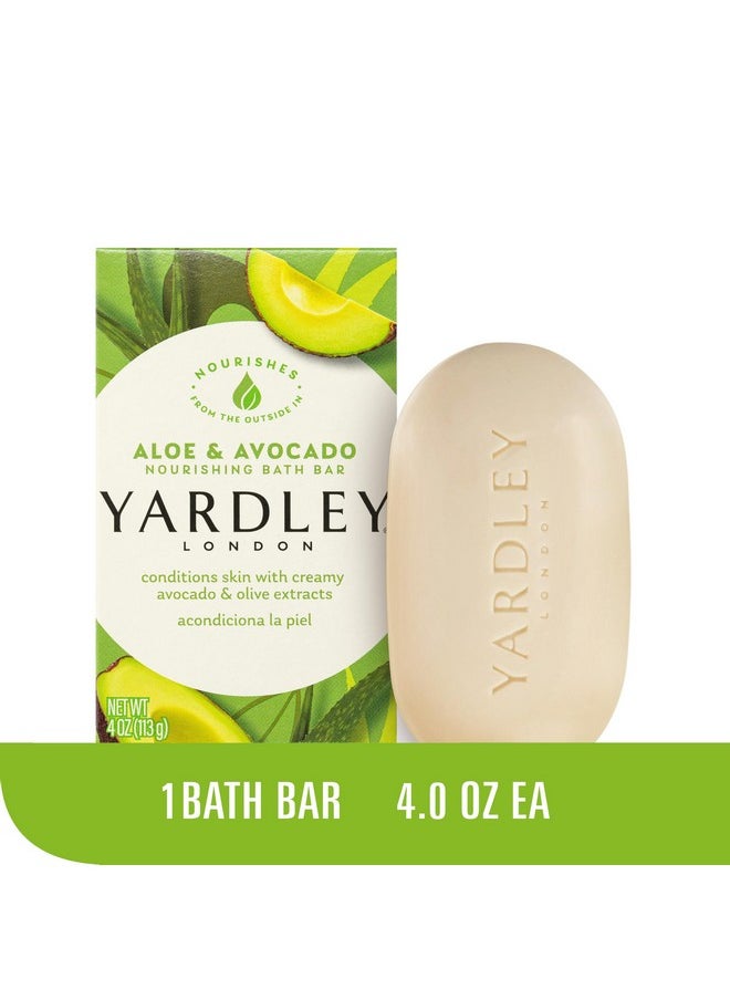 Yardley Yardley London Nourishing Bath Soap Bar Aloe & Avocado, Conditions Skin with Creamy Avocado & Olive Extracts, 4.0 oz Bath Bar, 1 Soap Bar  - Image 2