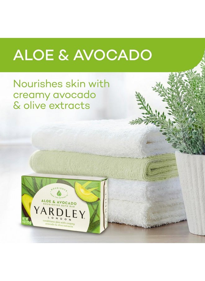 Yardley Yardley London Nourishing Bath Soap Bar Aloe & Avocado, Conditions Skin with Creamy Avocado & Olive Extracts, 4.0 oz Bath Bar, 1 Soap Bar  - Image 3