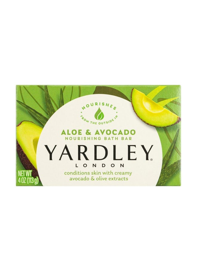 Yardley Yardley London Nourishing Bath Soap Bar Aloe & Avocado, Conditions Skin with Creamy Avocado & Olive Extracts, 4.0 oz Bath Bar, 1 Soap Bar  - Image 1