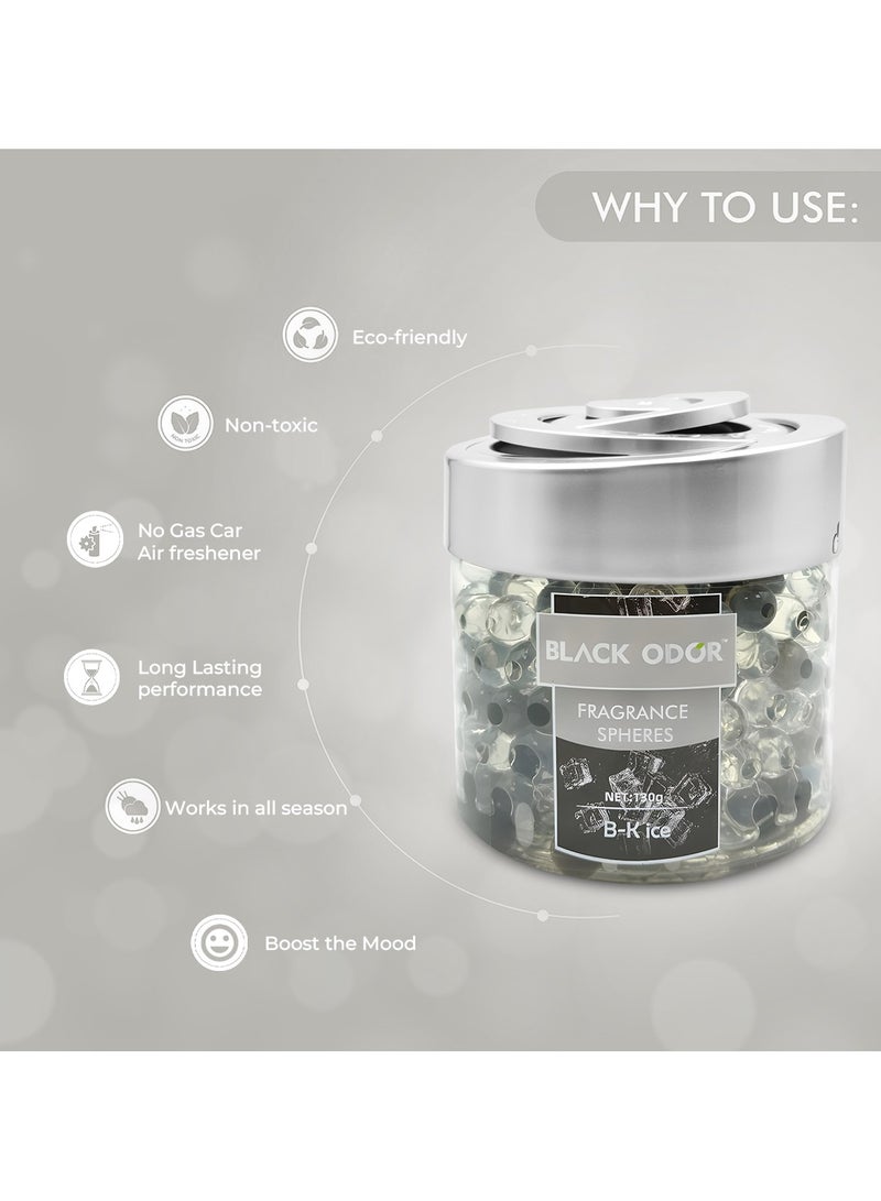 معطر جو بلاك أودور بي-كي آيس سبراي، 130 غرام، رائحة تدوم طويلًا، مناسب للمنزل والحمامات وخزائن الملابس ولوحة قيادة السيارة، BO-10 - Image 4