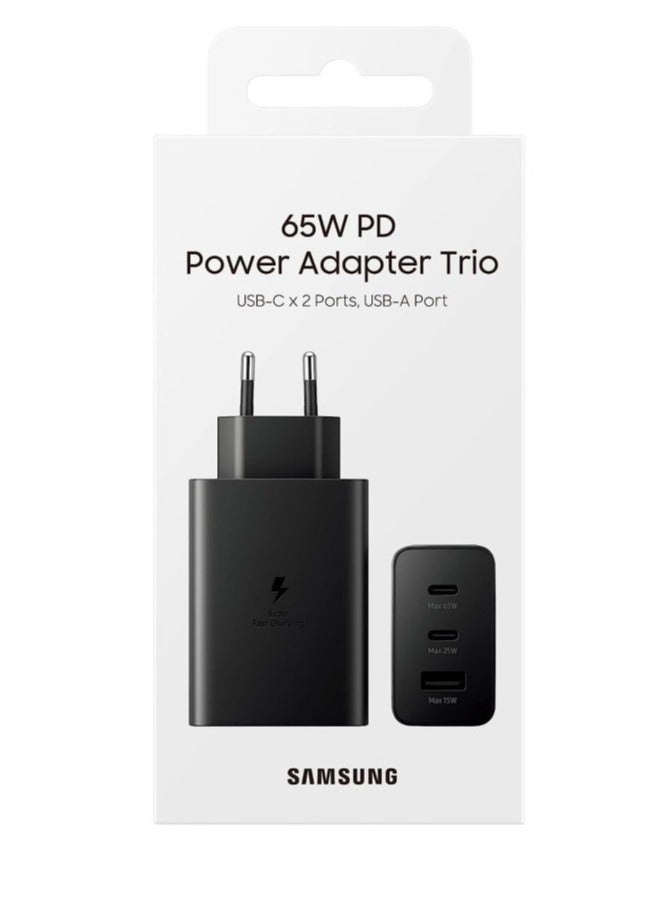 "65W Power Adapter Trio: High-Power Charging Solution in Sleek Black!"  - Image 1