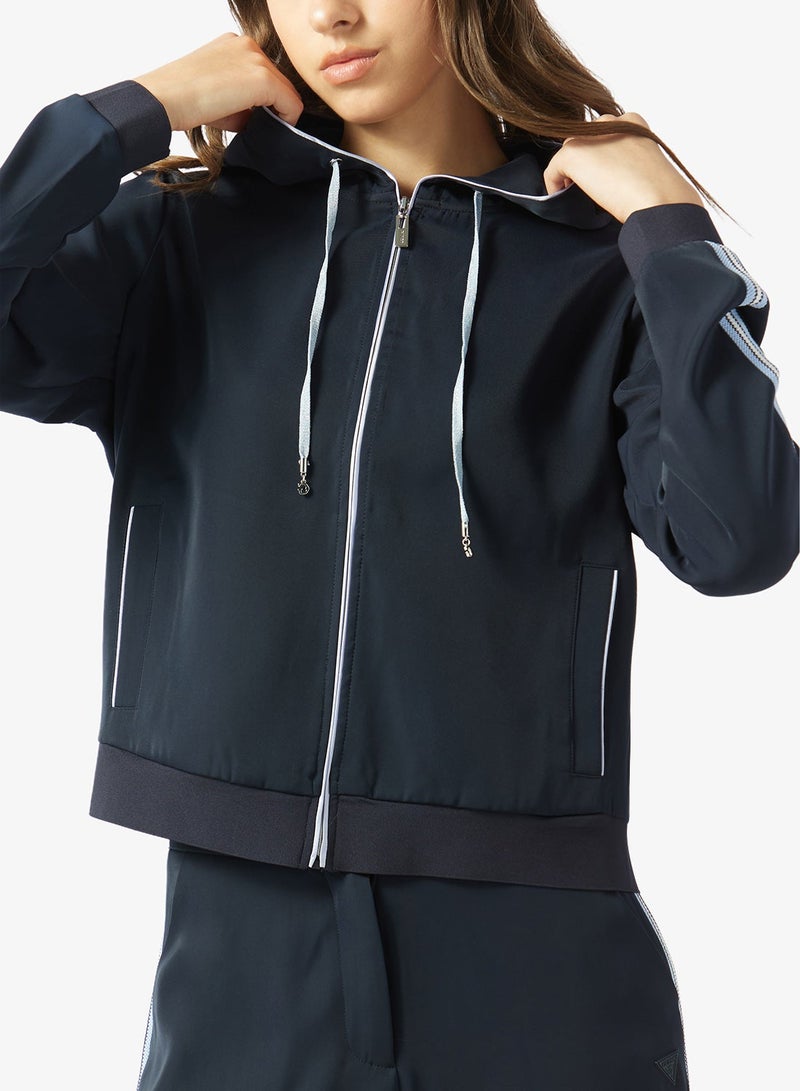 GUESS Zip Through Pocket Detailed Sweatshirt - Image 3