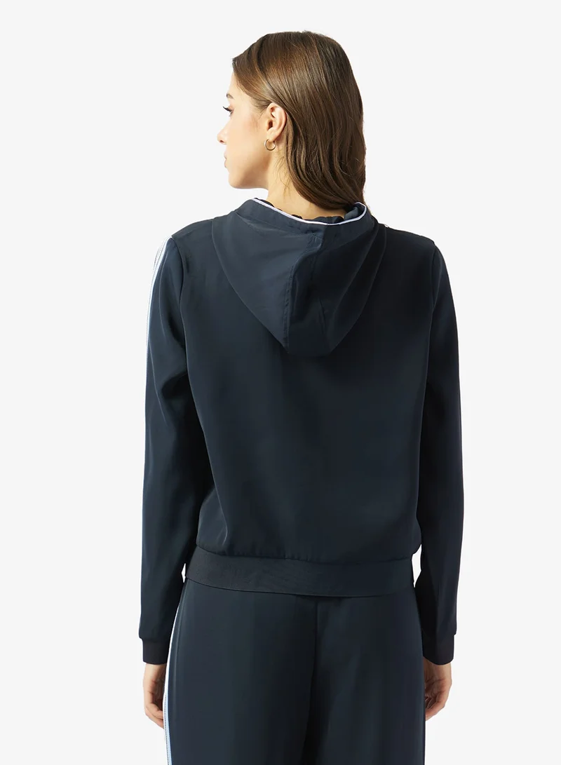 GUESS Zip Through Pocket Detailed Sweatshirt