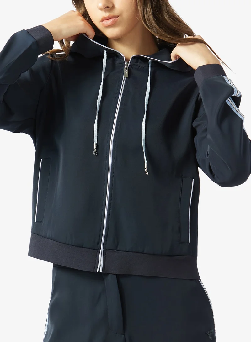 Guess  Zip Through Pocket Detailed Sweatshirt for Women | Best Price UAE
