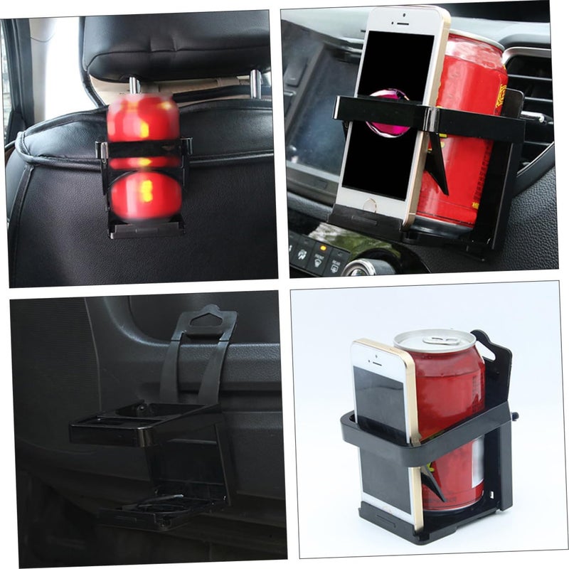 FAVOMOTO 2pcs Car Beverage Holder and Phone Storage Rack Multi-Functional Auto Cup Holder for Drinks Space-Saving Design Easy Installation Compatible Vehicles - Image 2