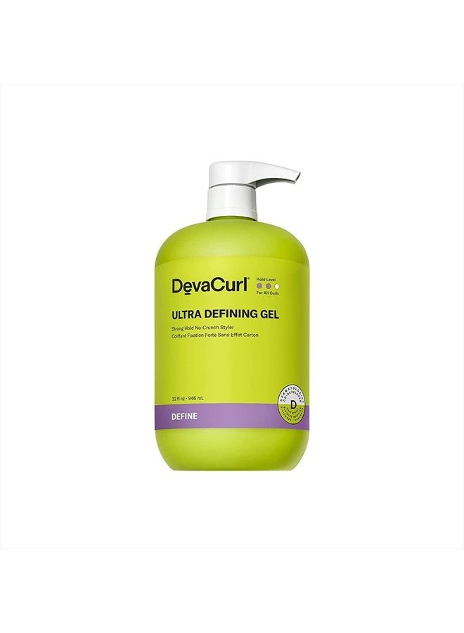DevaCurl Ultra Defining Gel Strong Hold No-Crunch Styler, Bright Breeze, 32 fl. oz. - Image 1