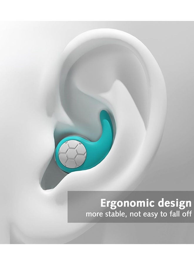 2 Pairs Waterproof Swimming Ear Plugs For Adults Reusable Soft Silicone Swim Earplugs Perfect For Surfing, Diving, Pool, Showering - Image 4