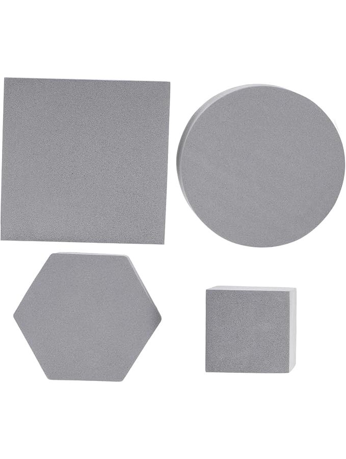 4Pcs Geometric Foam Cube Photo Props Grey for Jewelry Cosmetics Decorative Backgrounds - Image 1