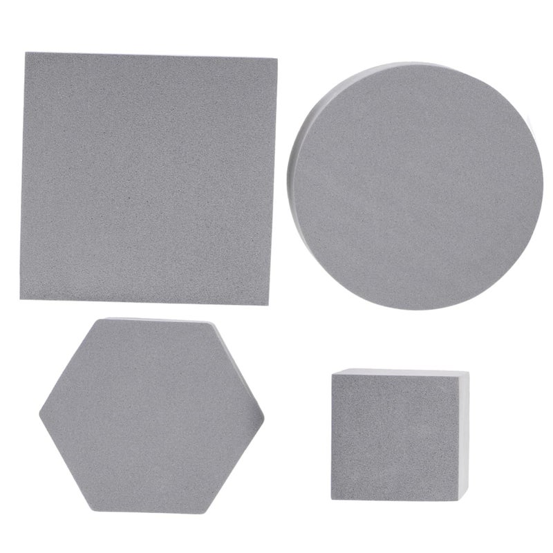 4Pcs Geometric Foam Cube Photo Props Grey for Jewelry Cosmetics Decorative Backgrounds - Image 2