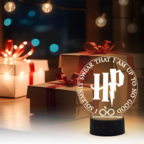 GIFTMEBAZAR 3D Illusion HarryPorter369 Night Lamp with Warm White Light & USB Powered | HarryPotter369 Theme Return Gift | Birthday Gift for Kids | Desk Table Lamp (Design 2) - Image 3