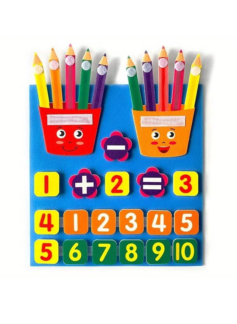 Gonice In Kid Montessori Pencil Shape Toys Felt Finger Numbers Math Toy Children Counting Early Learning  - Image 1