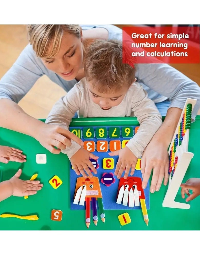 Gonice In Kid Montessori Pencil Shape Toys Felt Finger Numbers Math Toy Children Counting Early Learning  - Image 4