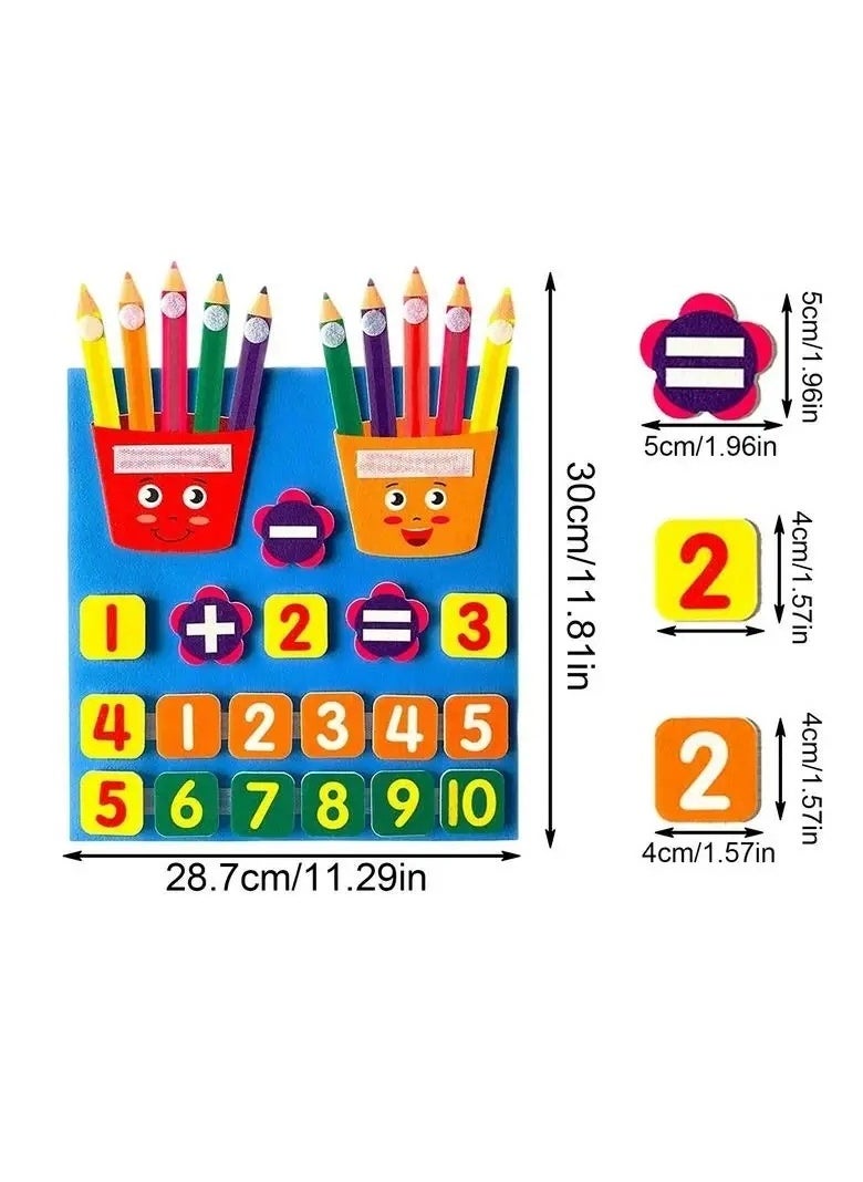 Gonice In Kid Montessori Pencil Shape Toys Felt Finger Numbers Math Toy Children Counting Early Learning  - Image 2