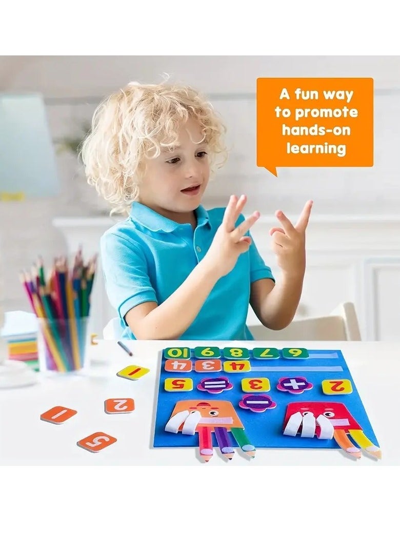 Gonice In Kid Montessori Pencil Shape Toys Felt Finger Numbers Math Toy Children Counting Early Learning  - Image 5