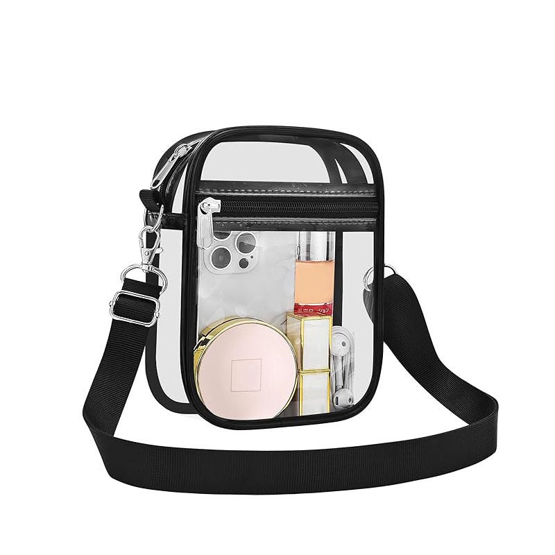 PVC Crossbody Bag - Lightweight Multi-pocket Sling