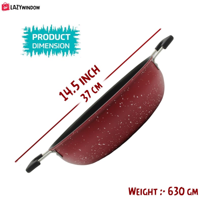 LAZYwindow Nonstick Cookware Combo - Induction Friendly, Tawa & Kadhai with Cool Touch Bakelite Handle - Image 5