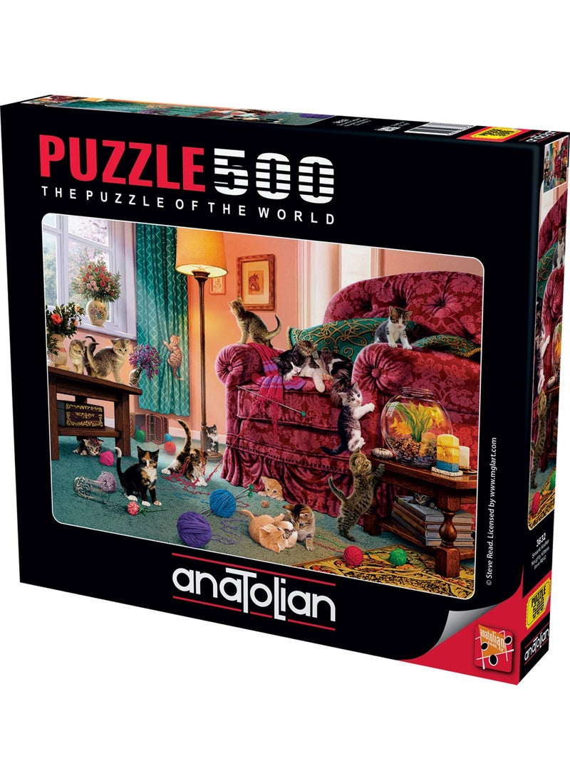 Anatolian 500 Piece Puzzle / Spoiled Cats - Code 3632  - Image 1