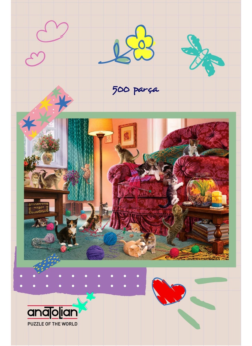 Anatolian 500 Piece Puzzle / Spoiled Cats - Code 3632  - Image 4